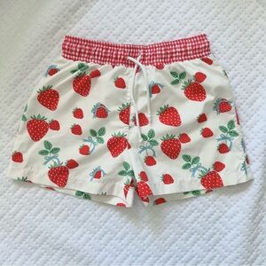 Sal & Pimenta Strawberry Beries & Bows Swim Shorts Boys Trunks Sz 5T